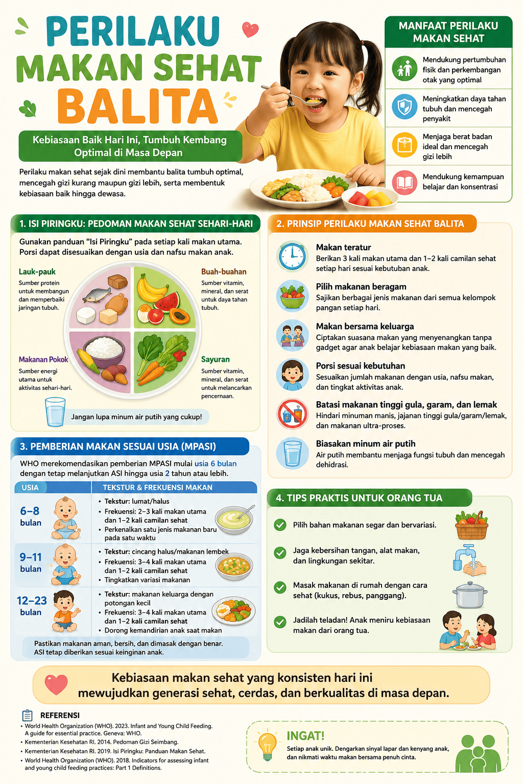 Poster Perilaku Makan Sehat balita